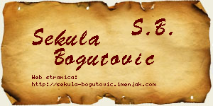 Sekula Bogutović vizit kartica